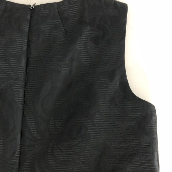 Theory C Aster Jacqua Sleeveless Scoop Neck Lined Floral Top Black Sz S NWOT - Picture 6 of 12